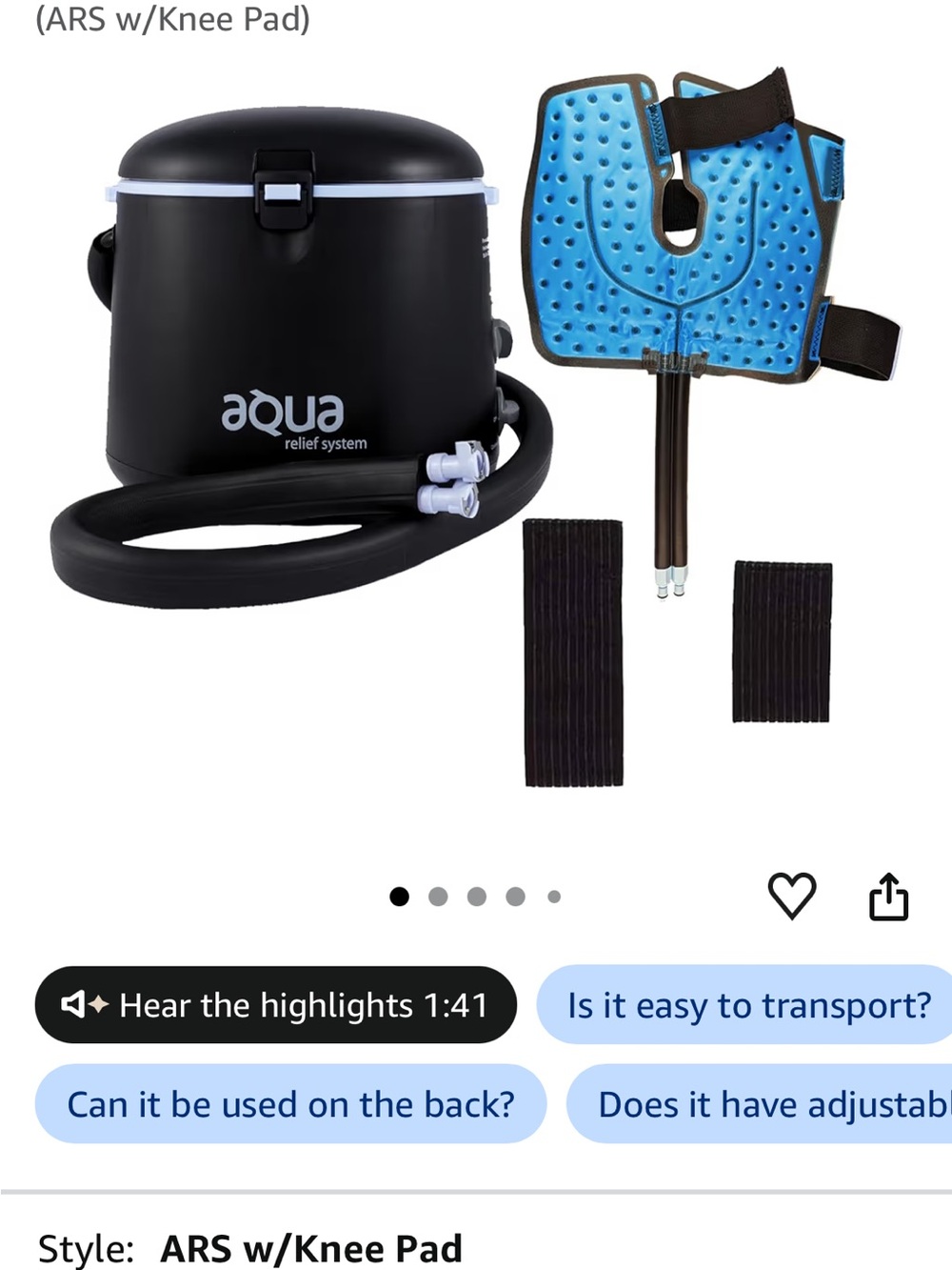 NEW IN BOX Aqua Relief Cold or Warm Therapy Unit in Black with Light Blue Trim - Picture 10 of 13